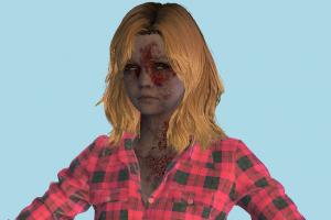 Zombie Girl 3d model